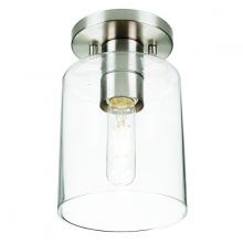 Russell Lighting 301-006/BCH/CL - Holsten Flush Mount Brushed Chrome