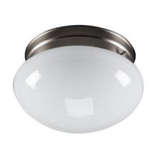 Russell Lighting 309-796/BCH - Mario - 8" Flush Mount in Brushed Chrome with White Glass