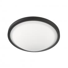 Russell Lighting 317-612/BLK - Halo - 12" Flush Mount in Black with Opal Glass