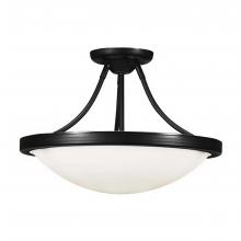 Russell Lighting 333-603/BLK - Monroe Semi Flush Mount Black