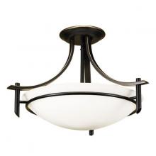 Russell Lighting 389-813/JG - Yorkshire Semi Flush Mount Java Gold