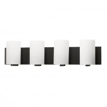 Russell Lighting 750-604/BLK - Atlas - 4 Light Vanity in Black