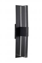 Russell Lighting EX7952/BK/CL - Slender - LED Exterior Wall Light in Black with Clear Acrylic