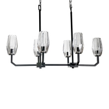 Russell Lighting CH6836/BK - Vespera - 6 Light Linear Chandelier in Black