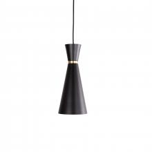 Russell Lighting PD1171/BKSG - Konic - 14" Light Pendant in Black and Soft Gold