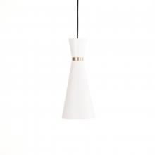 Russell Lighting PD1171/MWSG - Konic - 14" Light Pendant in Matte White and Soft Gold