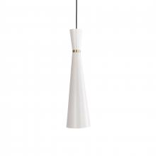 Russell Lighting PD1172/MWSG - Konic - 24" Light Pendant in Matte White and Soft Gold