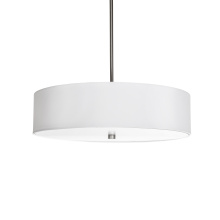 Russell Lighting PD3482/BCH/WH - Vyre - 20" pendant in Brushed Chrome with a White Shade