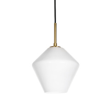 Russell Lighting PD6731/CG/MG - Gladstone - Pendant in Champagne Gold with Milk Glass