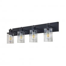 Russell Lighting 748-604/BLK - Cambrige - 4 Light Vanity in Black