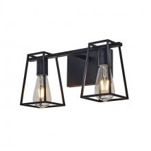 Russell Lighting 777-602/BLK - Hastings - 2 Light Vanity in Black