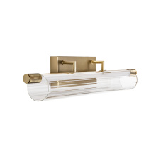 Russell Lighting VL1133/SG - Allure - LED 3CCT 32" Vanity Light in Soft Gold with Ribbed Glass