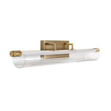 Russell Lighting VL1134/SG - Allure - LED 3CCT 40" Vanity Light in Soft Gold with Ribbed Glass