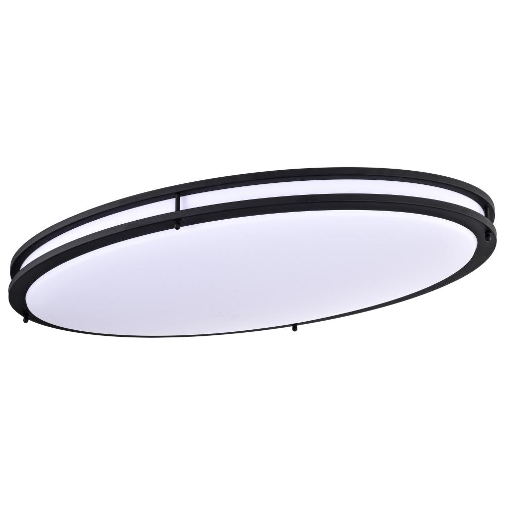 Glamour LED 32 inch; Flush Mount Fixture; Oval Shape; Black Finish; CCT Selectable 3K/4K/5K