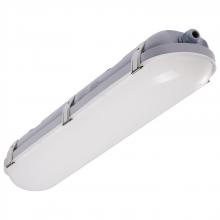 Nuvo 65/838 - 20 Watt LED 2 Foot Linear Vapor Proof Fixture; Emergency Battery; Integrated Microwave Sensor;