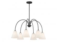 Savoy House Meridian M100138MBK - 6-Light Chandelier in Matte Black