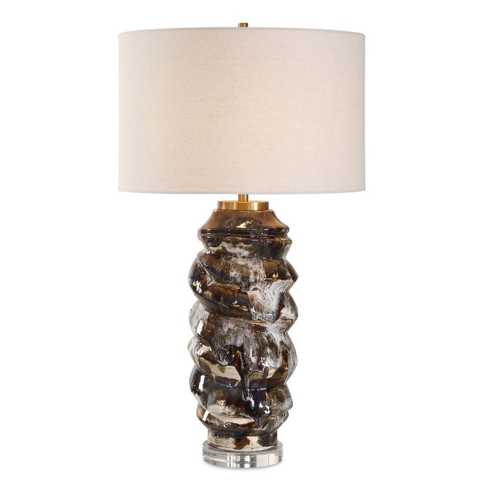 Uttermost Cuoco Mottled Brown Table Lamp