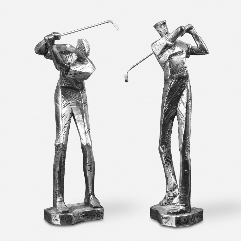 Uttermost Practice Shot Metallic Statues Set/2