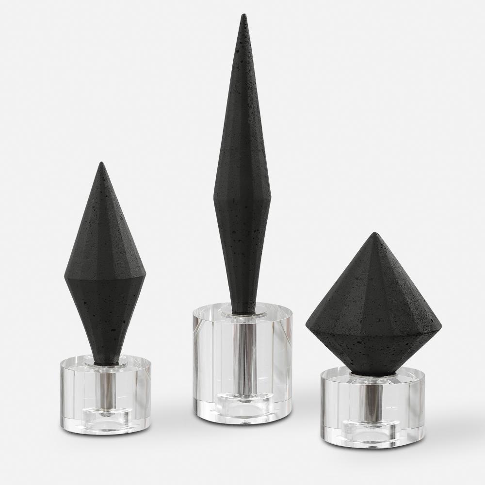 Uttermost Alize Black Sculptures Set/3
