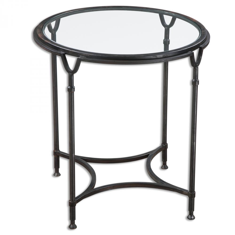 Uttermost Samson Glass Side Table