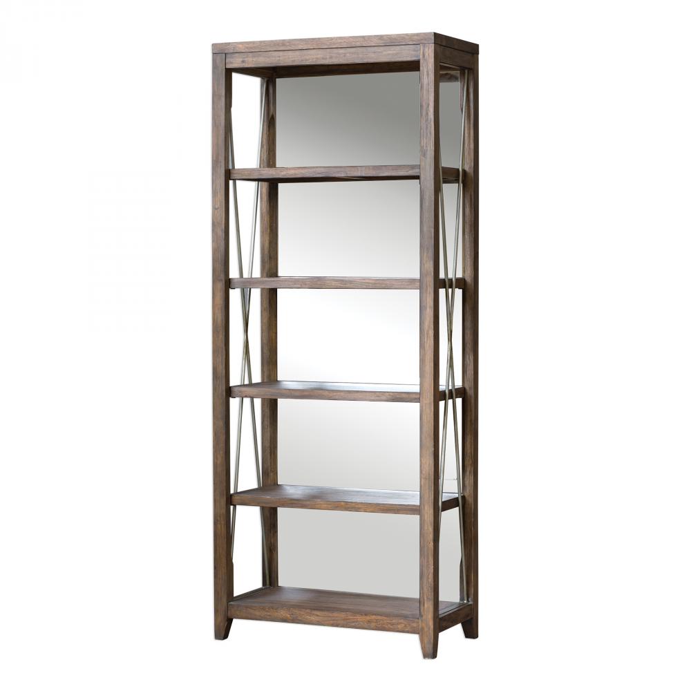 Delancey Weathered Oak Etagere