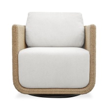 Uttermost 53132 - Uttermost Santorini Outdoor Swivel Lounge Chair
