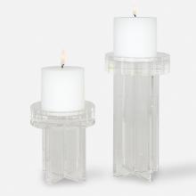 Uttermost 18054 - Uttermost Crystal Pillar Candleholders Set/2