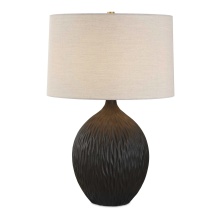 Uttermost 30652-1 - Uttermost Levee Satin Black Table Lamp