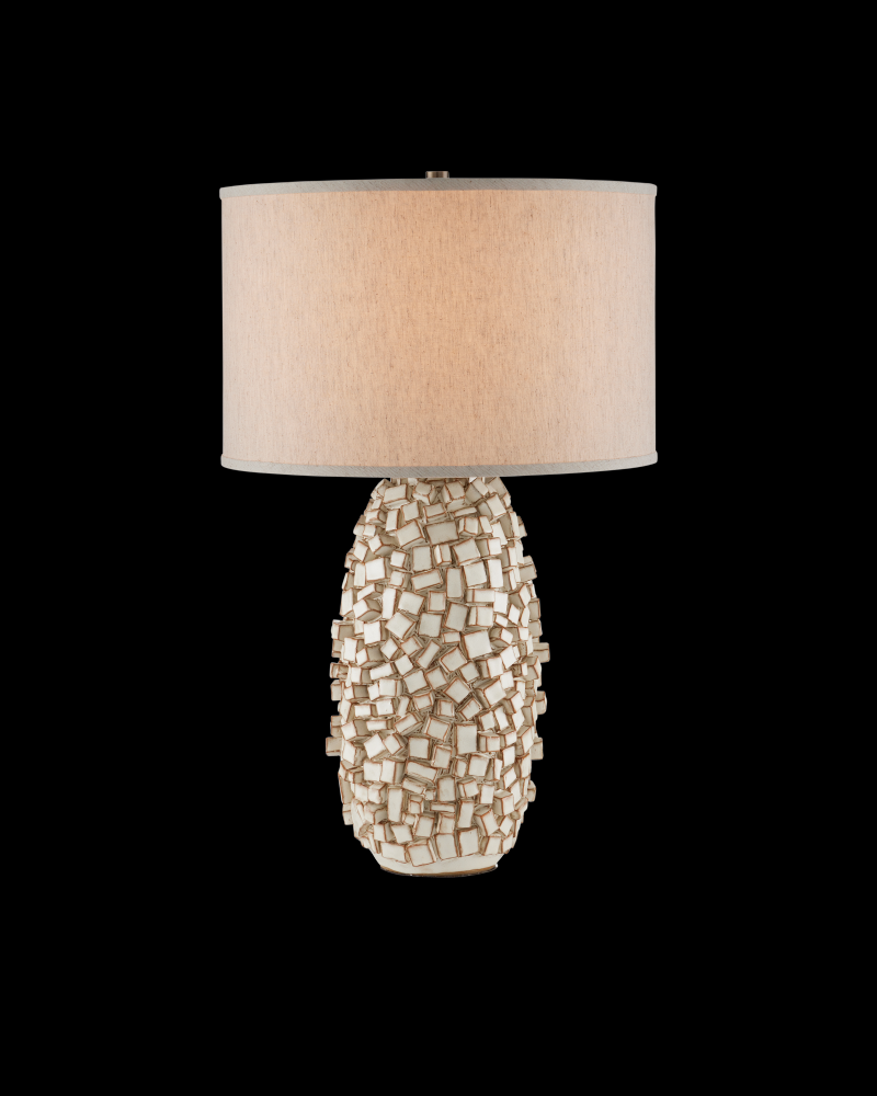 Sugar Cube Ivory Table Lamp