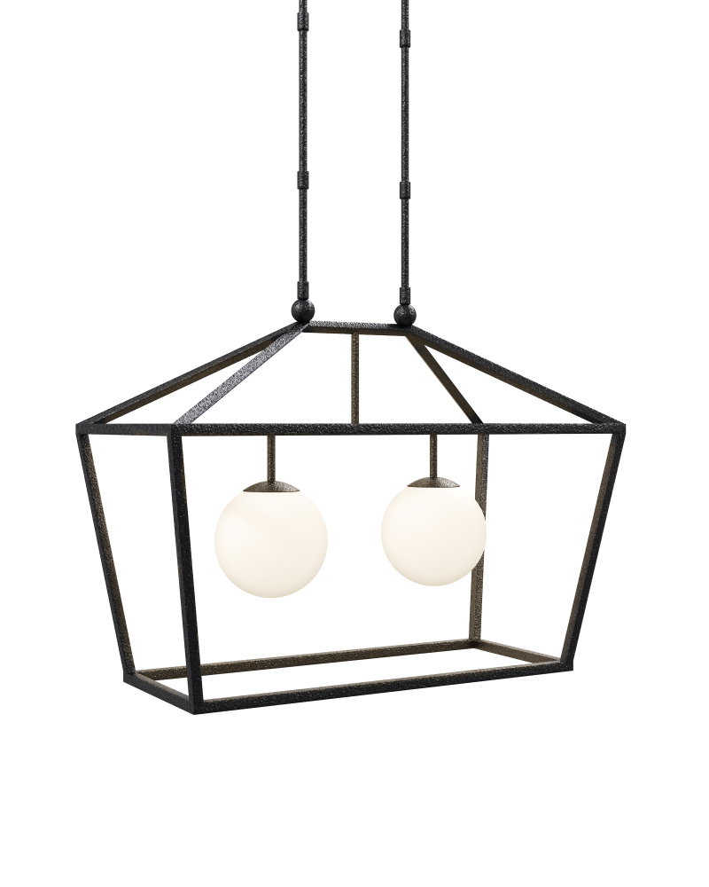 Denison Rectangular Black Outdoor Lantern