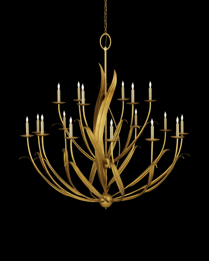 Menefee Large Gold Chandelier