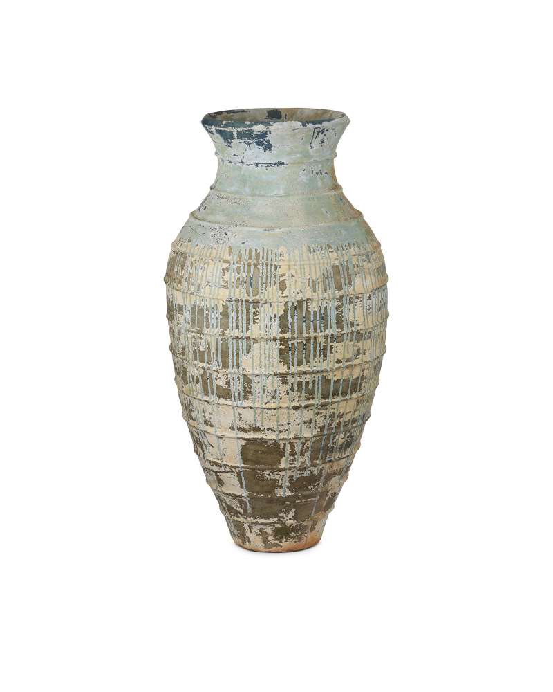 Lipari Extra Large Antique Blue Drip Urn