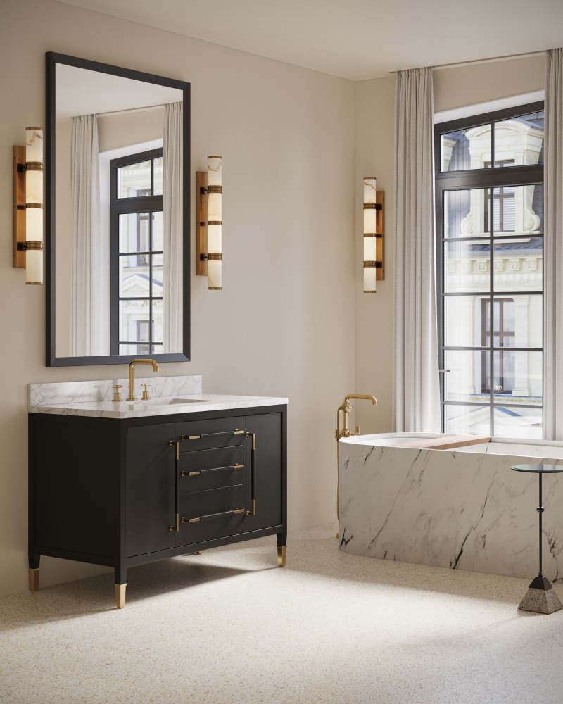 Brenham Large Brass Wall Sconce