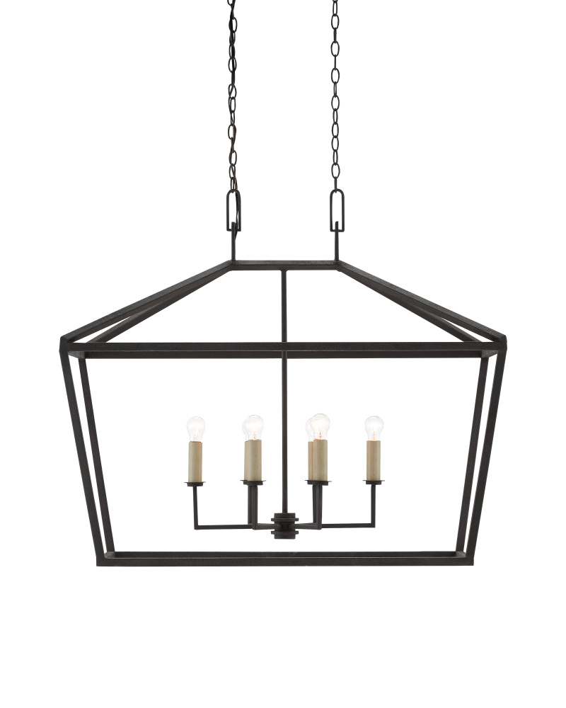 Denison Rectangular Black Lantern