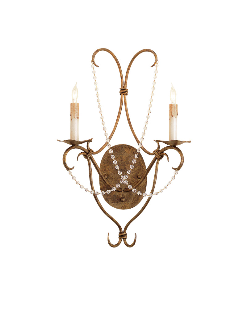 Crystal Lights Gold Wall Sconce