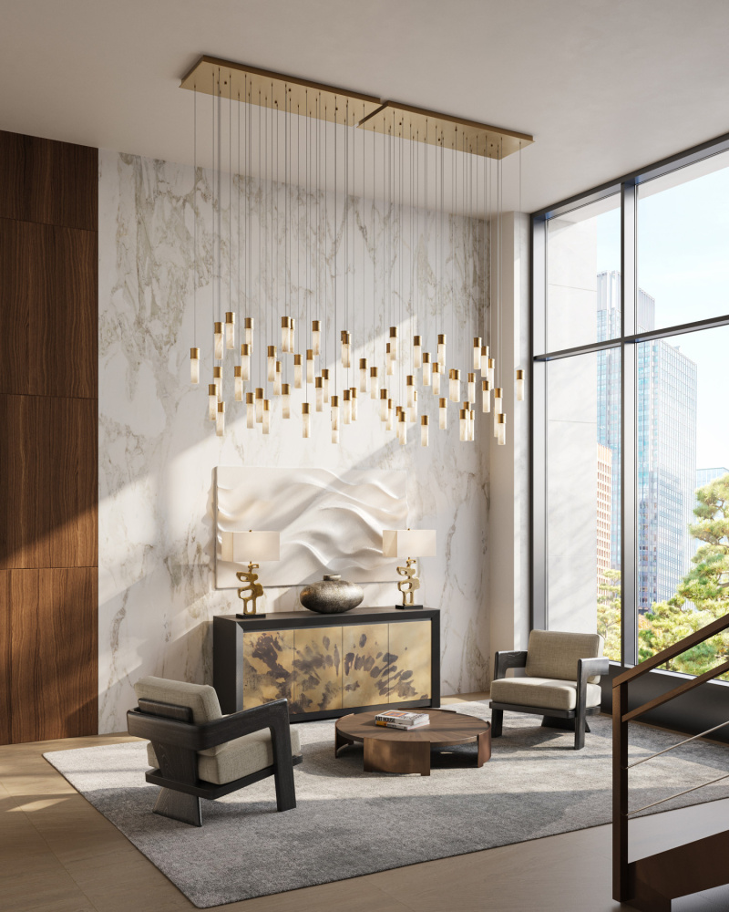 Cannula 30-Light Linear Multi-Drop Pendant