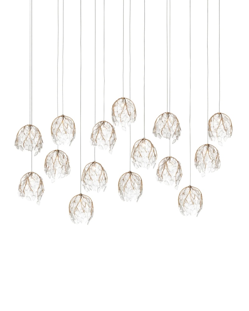 Banyan 15-Light Linear Multi-Drop Pendant