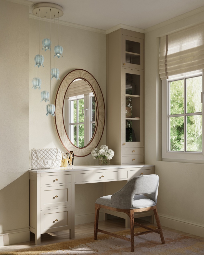 Polpo Blue 7-Light Round Multi-Drop Pendant