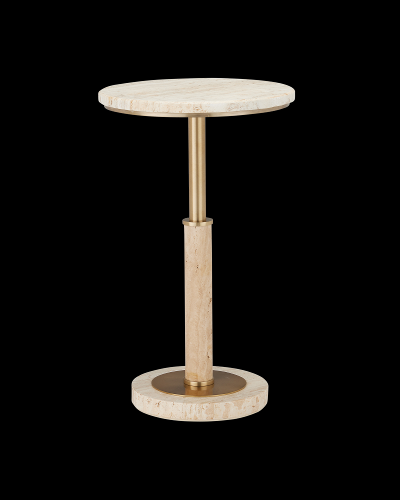 Miles Travertine Accent Table