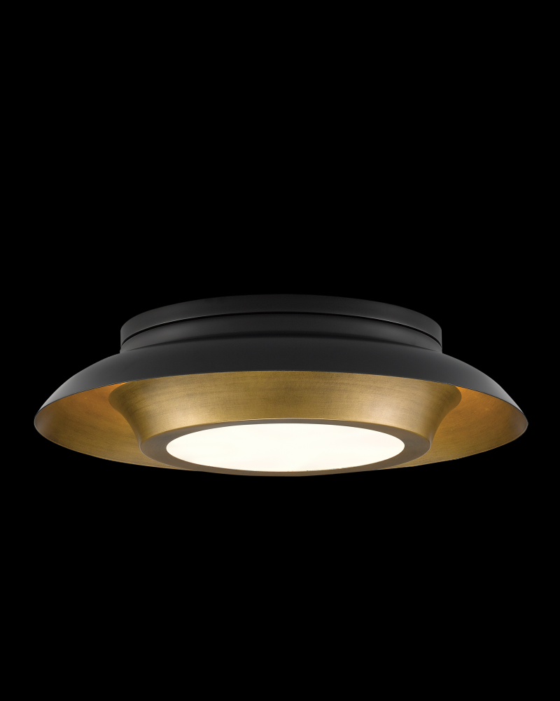 Metaphor Black & Brass Flush Mount