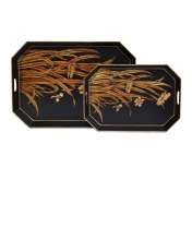 Currey 1200-1063 - Glasshouse Tole Tray Set of 2