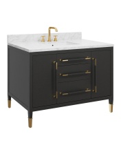 Currey 3800-0020 - Verona 48" Black Vanity with Rectangular Undermount Sink