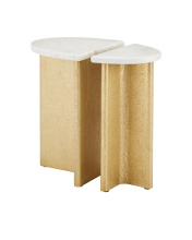 Currey 4000-0233 - Doublet Marble Accent Table Set of 2