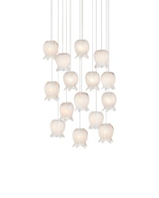 Currey 9000-1406 - Polpo White 15-Light Round Multi-Drop Pendant