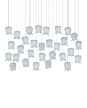 Currey 9000-1416 - Polpo Blue 30-Light Linear Multi-Drop Pendant
