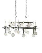 Currey 9124 - Sethos Black Rectangular Chandelier