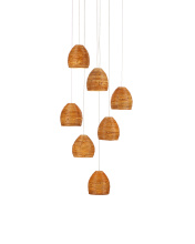 Currey 9000-1000 - Beehive 7-Light Round Multi-Drop Pendant