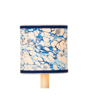 Currey 0900-0032 - Marble Blue Lace Paper Drum Chandelier Shade