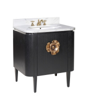 Currey 3800-0003 - Briallen 30" Black Vanity with Oval Undermount Sink