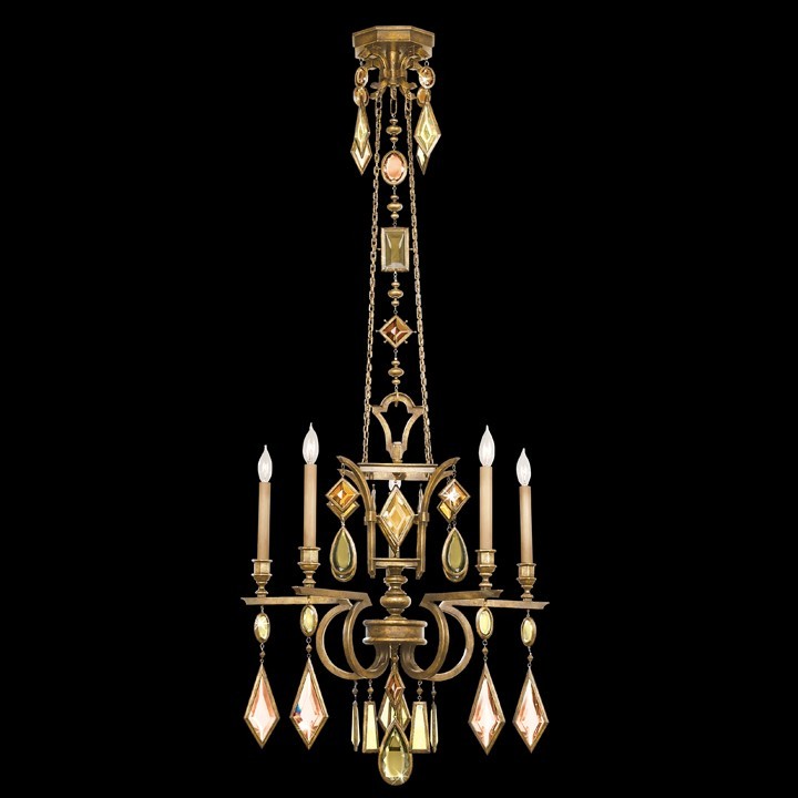 Encased Gems 27"W Round Chandelier